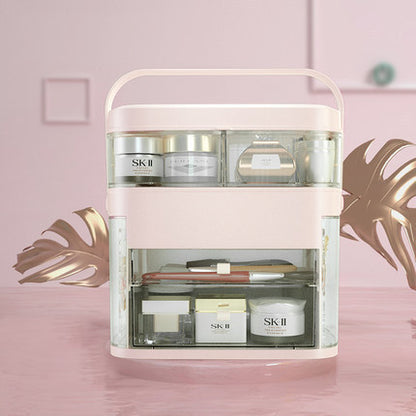 LED Makeup Organizer with Mirror