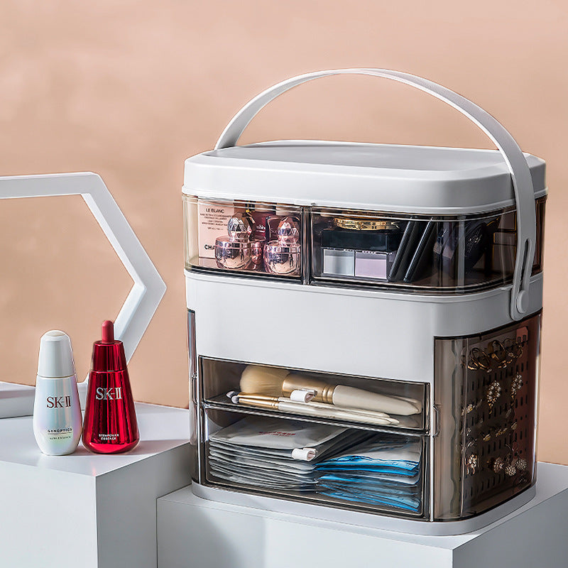 LED Makeup Organizer with Mirror