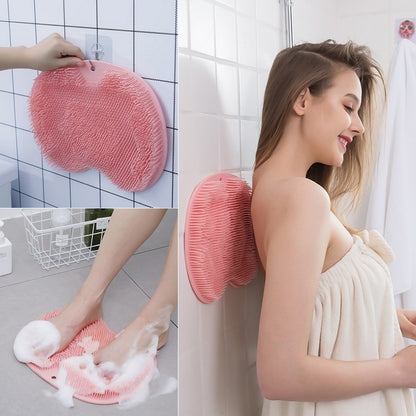 Non-slip Silicone Bath Brush with Suction Cup