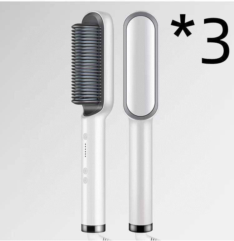 2-in-1 Hair Straightener and Curling Iron Electric Hair Brush