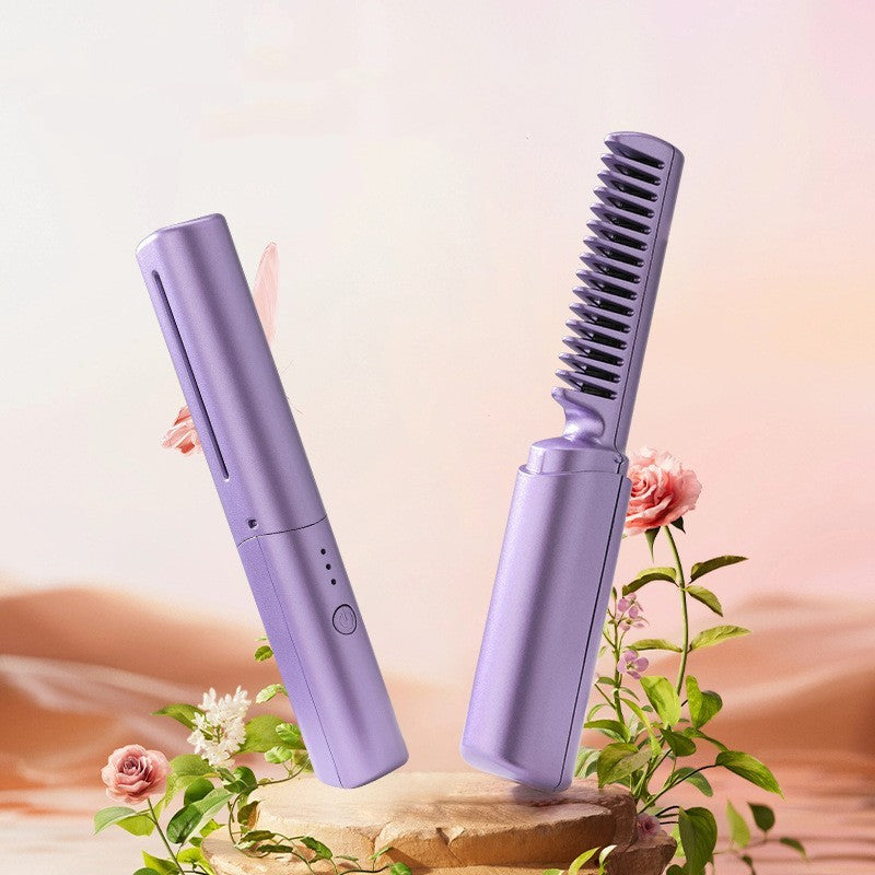 Wireless Hair Straightener Curler Comb