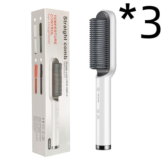 2-in-1 Hair Straightener and Curling Iron Electric Hair Brush