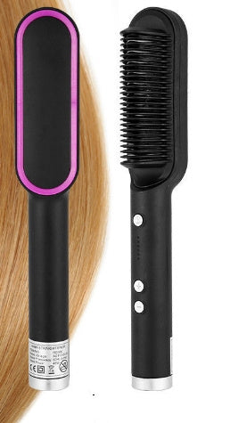 2-in-1 Hair Straightener and Curling Iron Electric Hair Brush