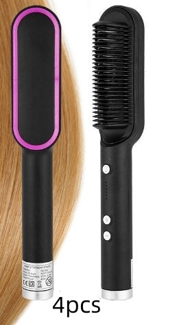 2-in-1 Hair Straightener and Curling Iron Electric Hair Brush