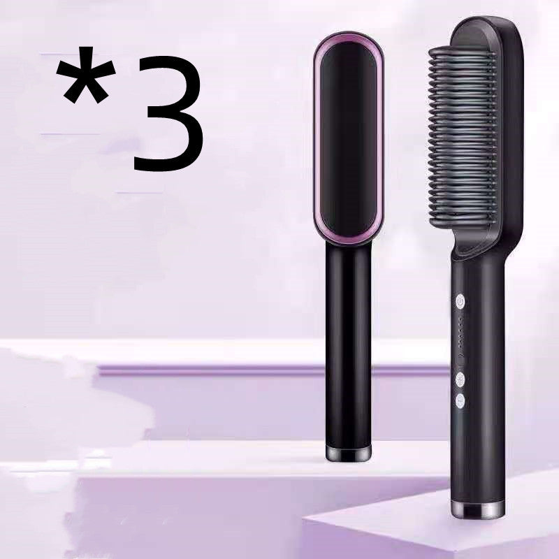 2-in-1 Hair Straightener and Curling Iron Electric Hair Brush