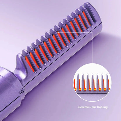 Wireless Hair Straightener Curler Comb